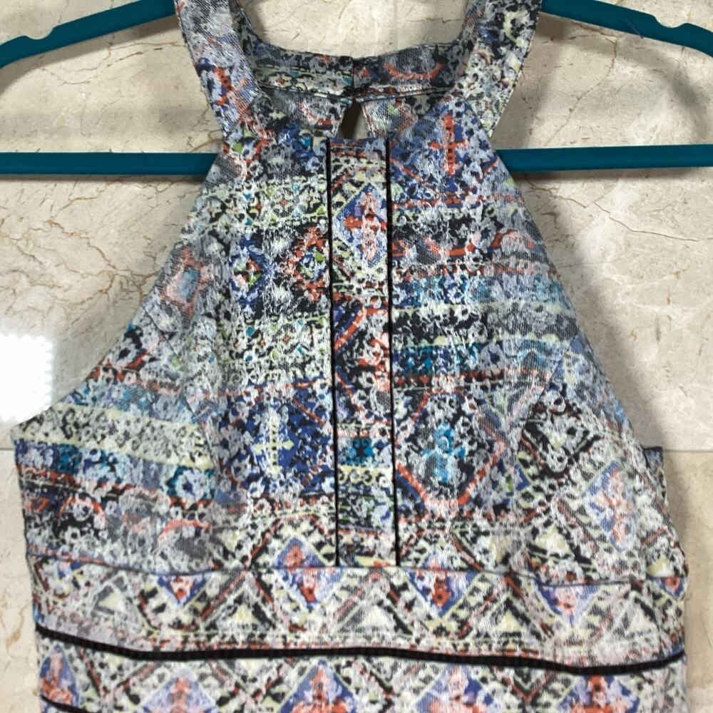 Parker Tribal Jacquard Party Brady Dress | Fit & Flare | Cut-Out Back | Size S - Picture 10 of 14
